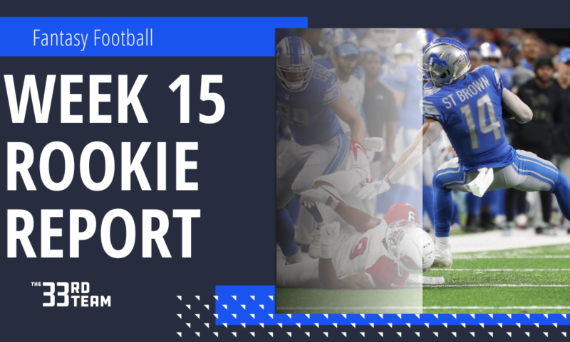 Week 15 Rookie Report: St. Brown a Budding Star