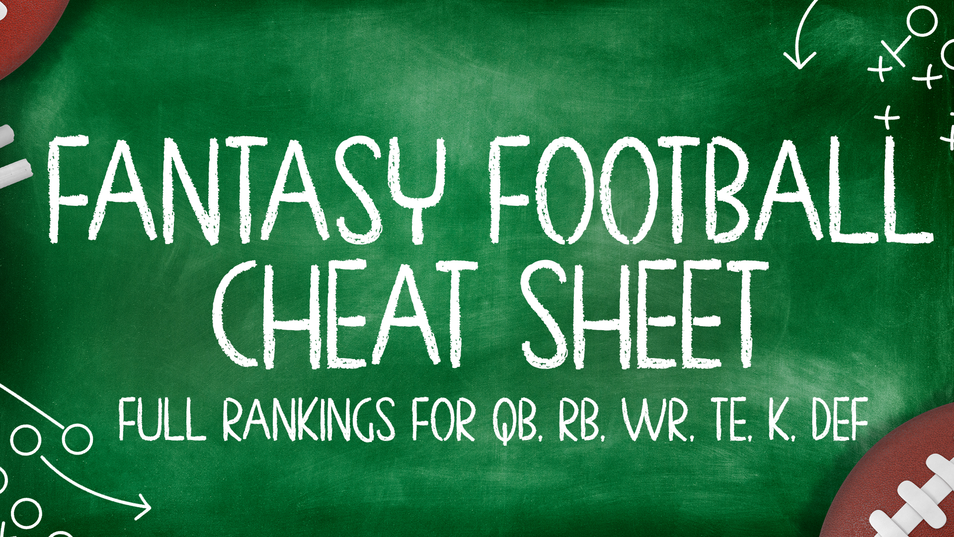 Fantasy Football Cheat Sheet: PPR Scoring - Sports Gambling Podcast