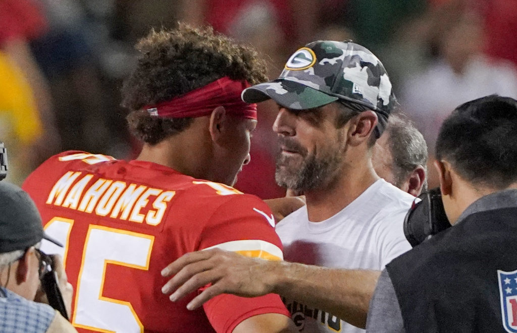 Patrick Mahomes and Aaron Rodgers