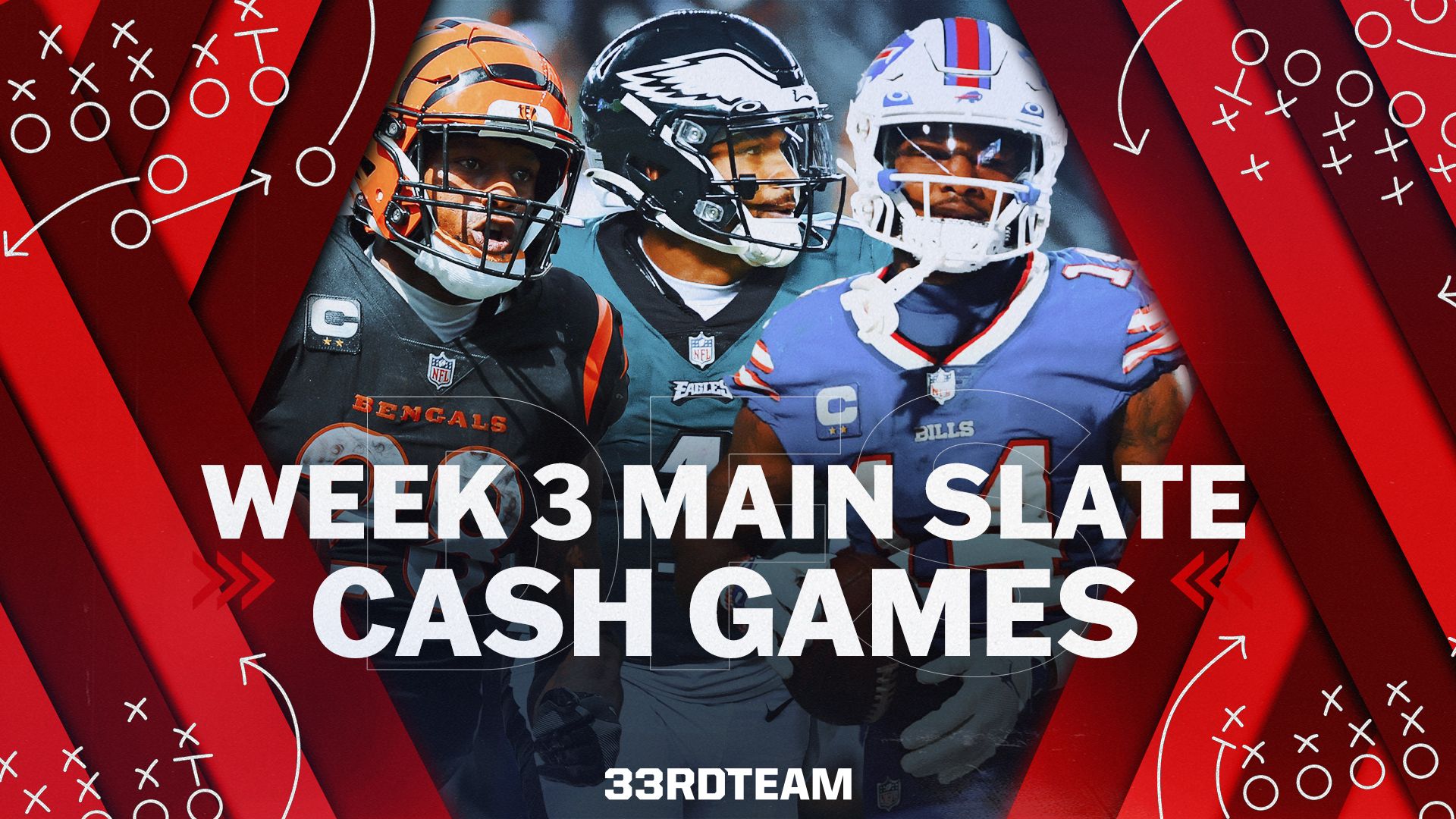2022 NFL Week 3 Main Slate Cash Games