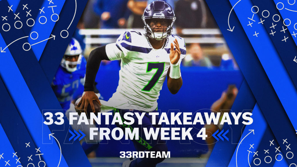 33 Fantasy Takeaways from Week 4