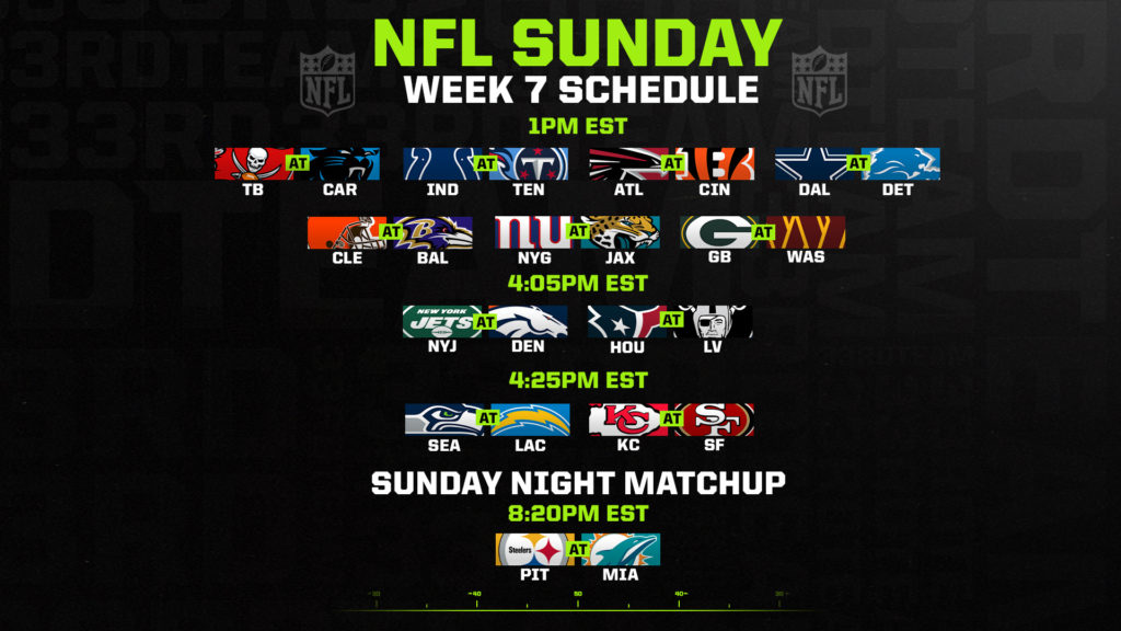 Nfl week 7 lines discount