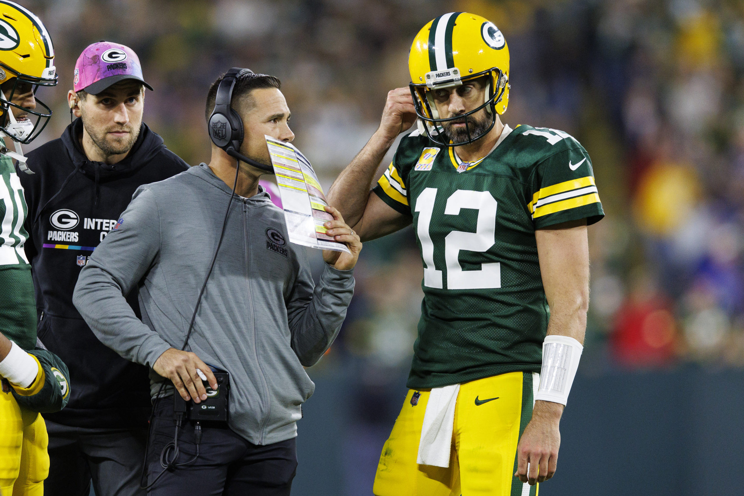 Aaron Rodgers Matt LaFleur vs. Patriots