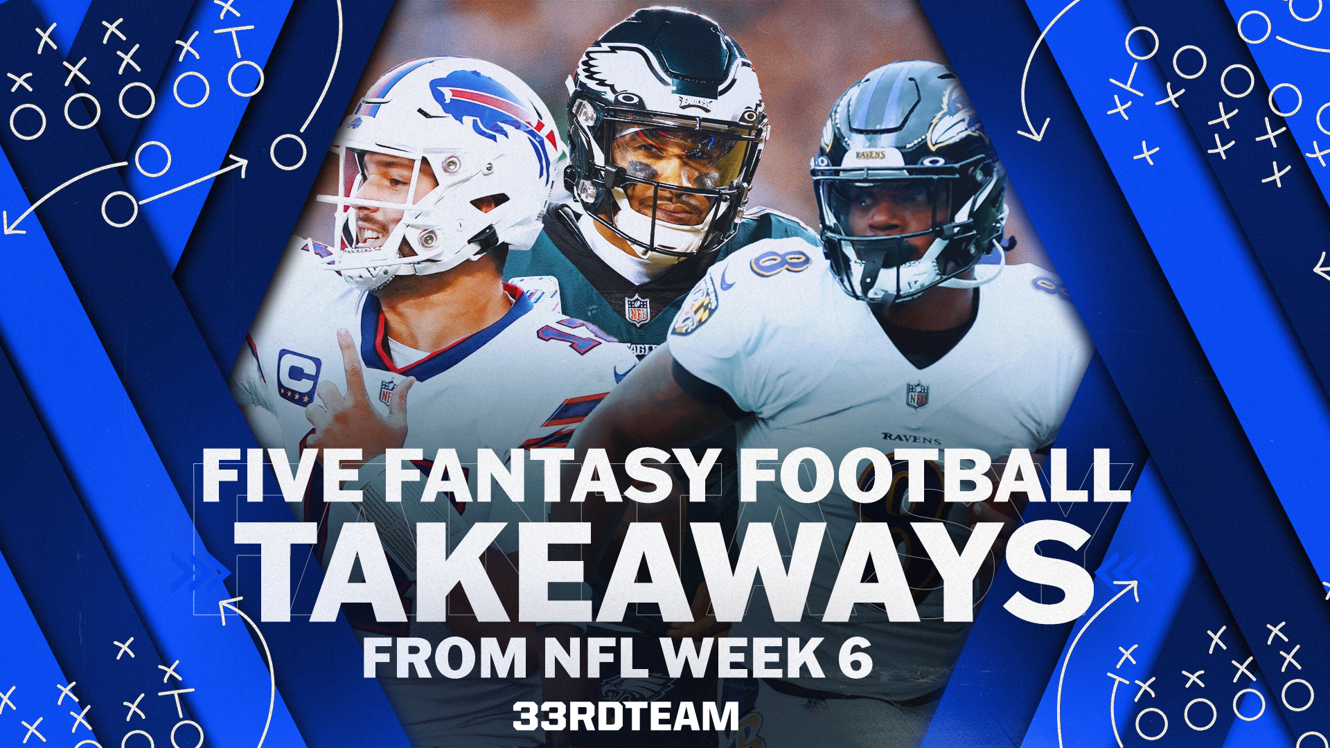 Five Fantasy Football Takeaways: NFL Week 6