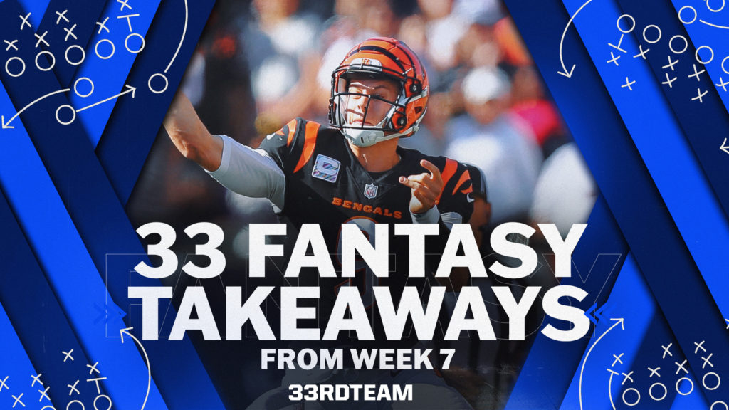 fantasy takeaways from week 7