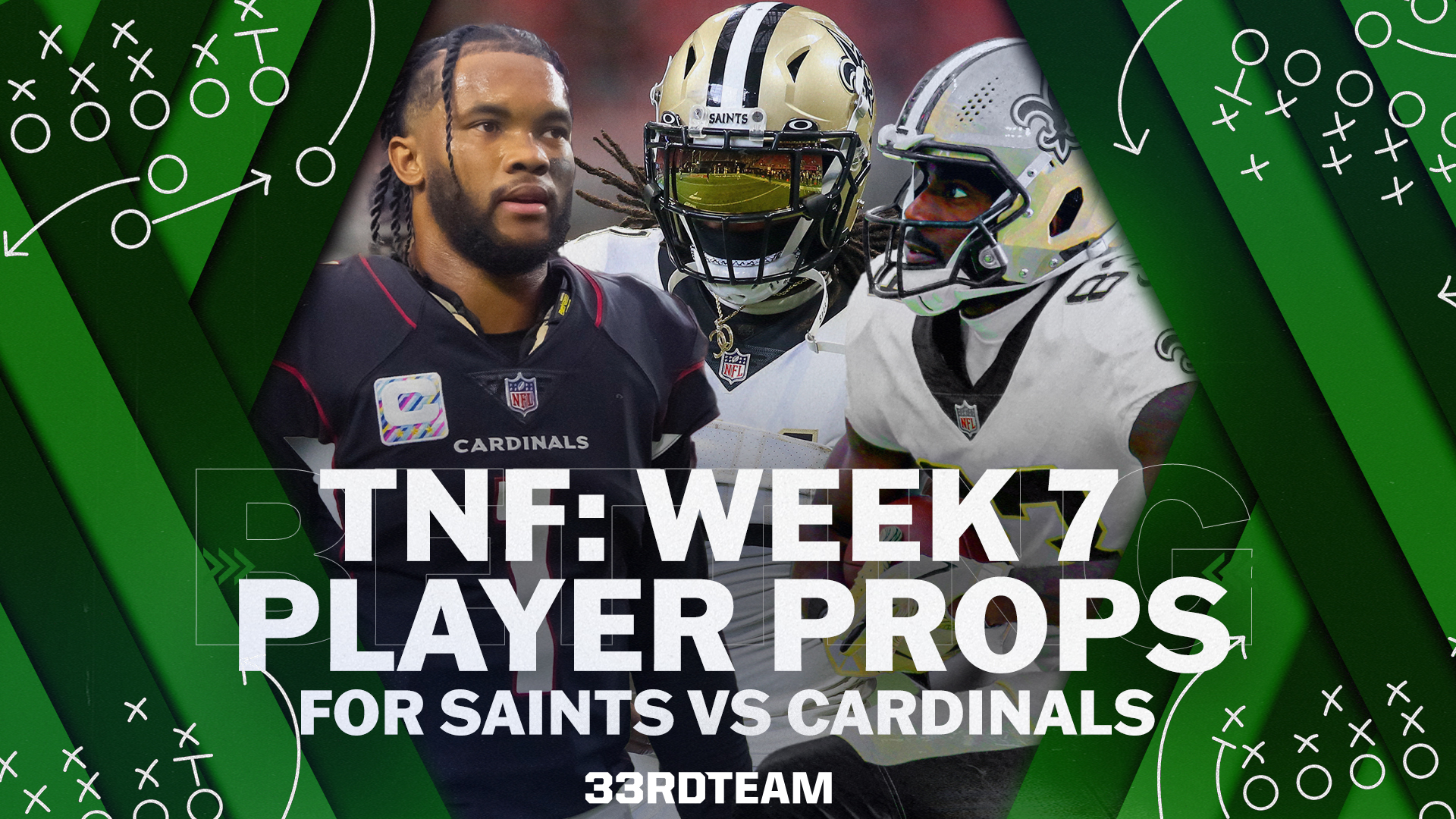 TNF: Week 7 Player Props for Saints vs. Cardinals