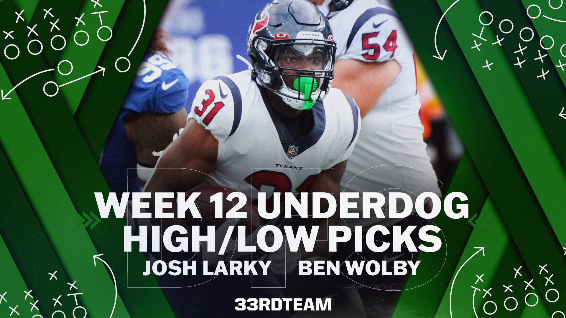Week 12 Underdog High/Low Picks Include Big Projections for Antonio Gibson