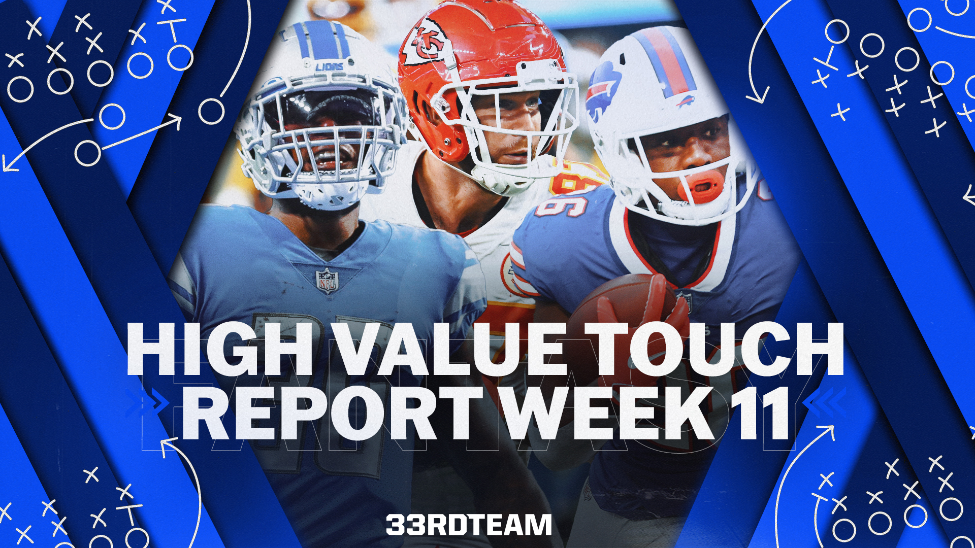 High-Value Touch Report: Week 11 Fantasy Football Rushing, Receiving Data