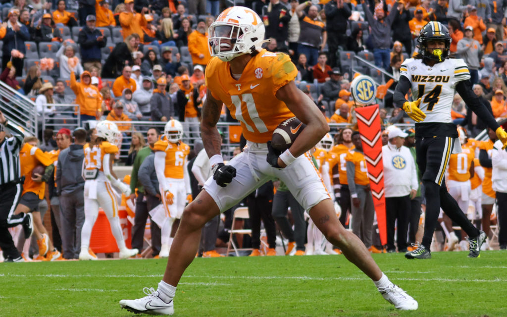 Tennessee wide receiver Jalin Hyatt