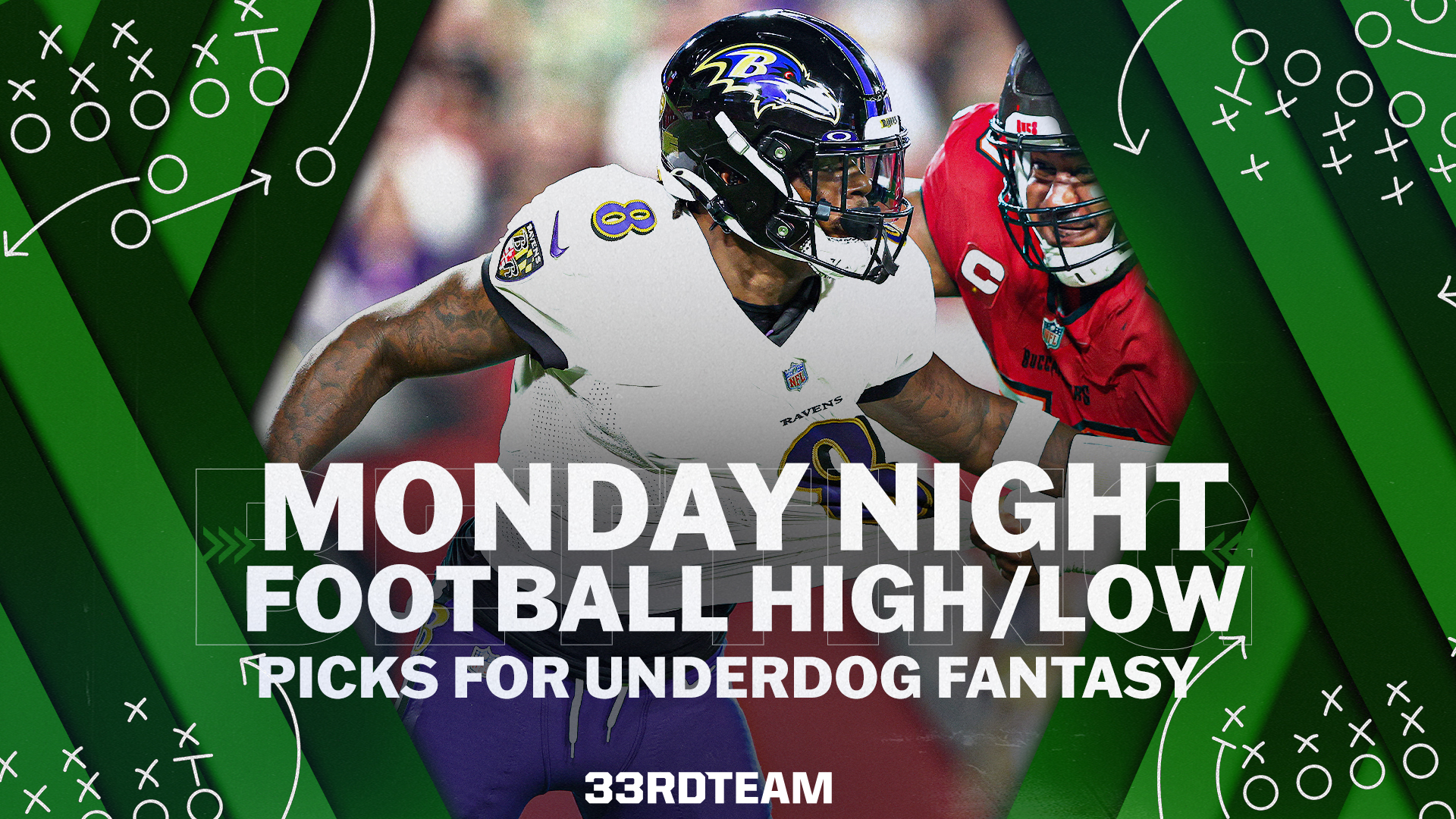Monday Night Football High/Low Picks for Underdog Fantasy