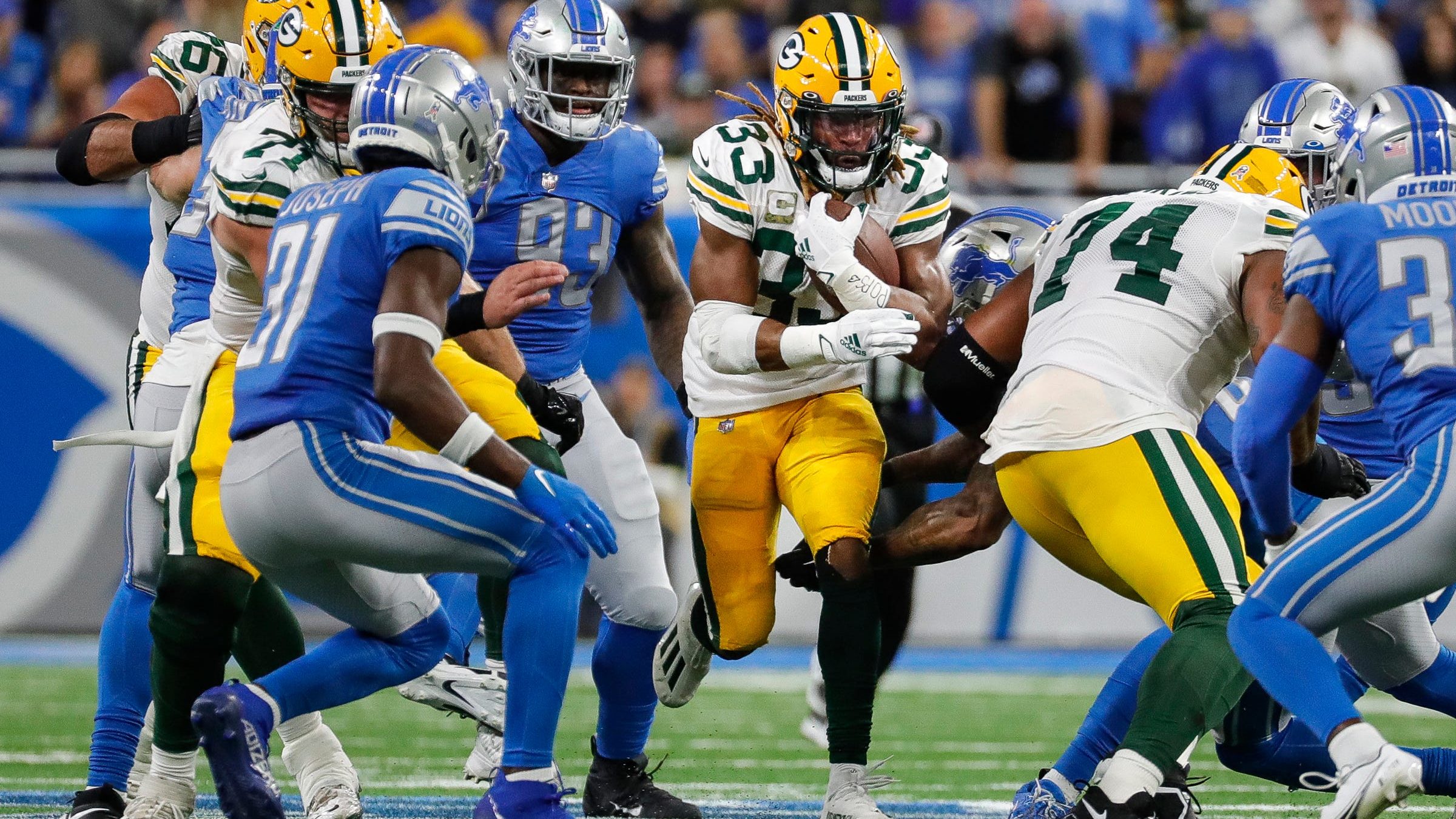 Aaron Jones vs. Lions / Cinderella Packers Lions