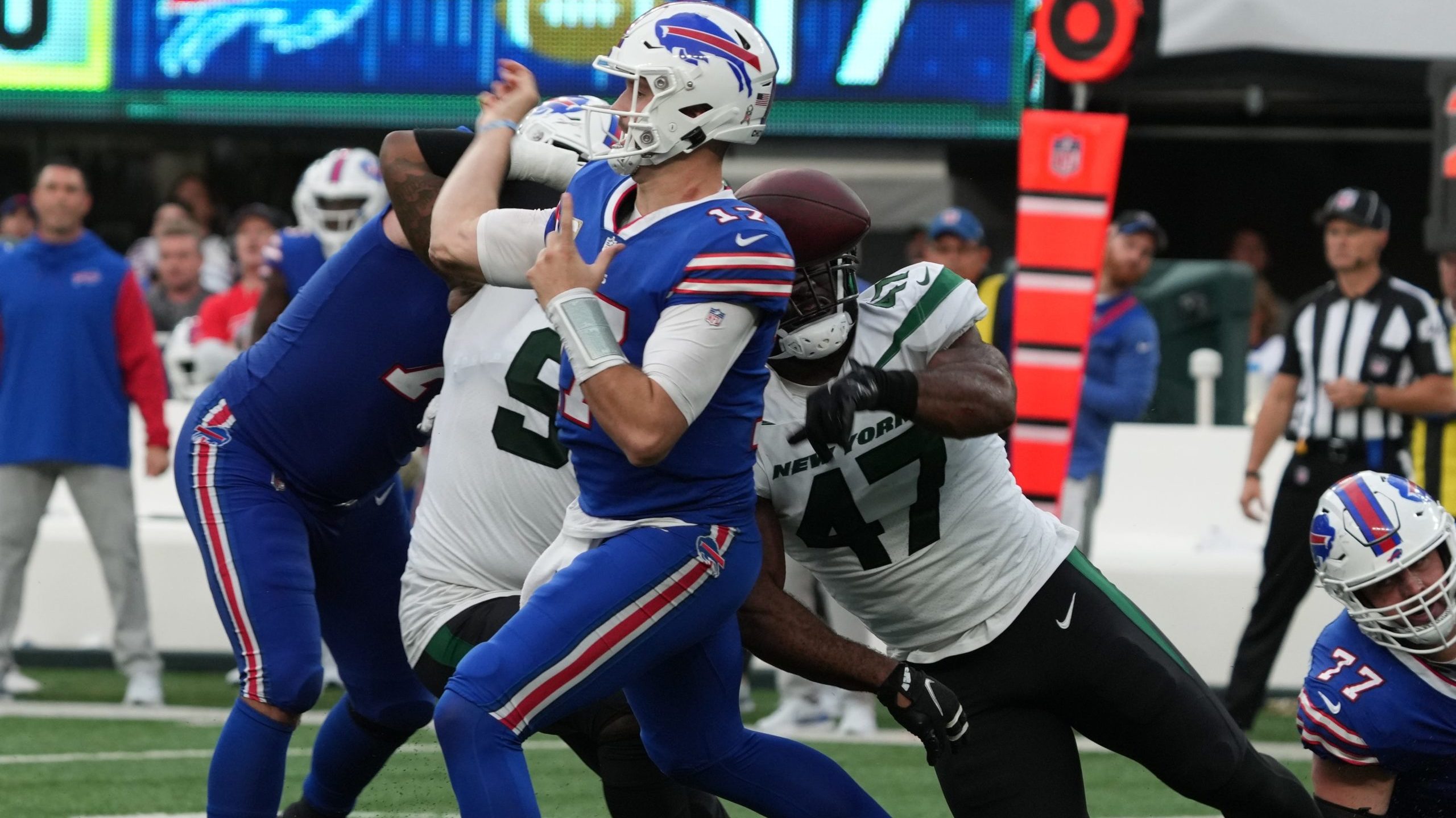 Josh Allen Bryce Huff Bills vs. Jets