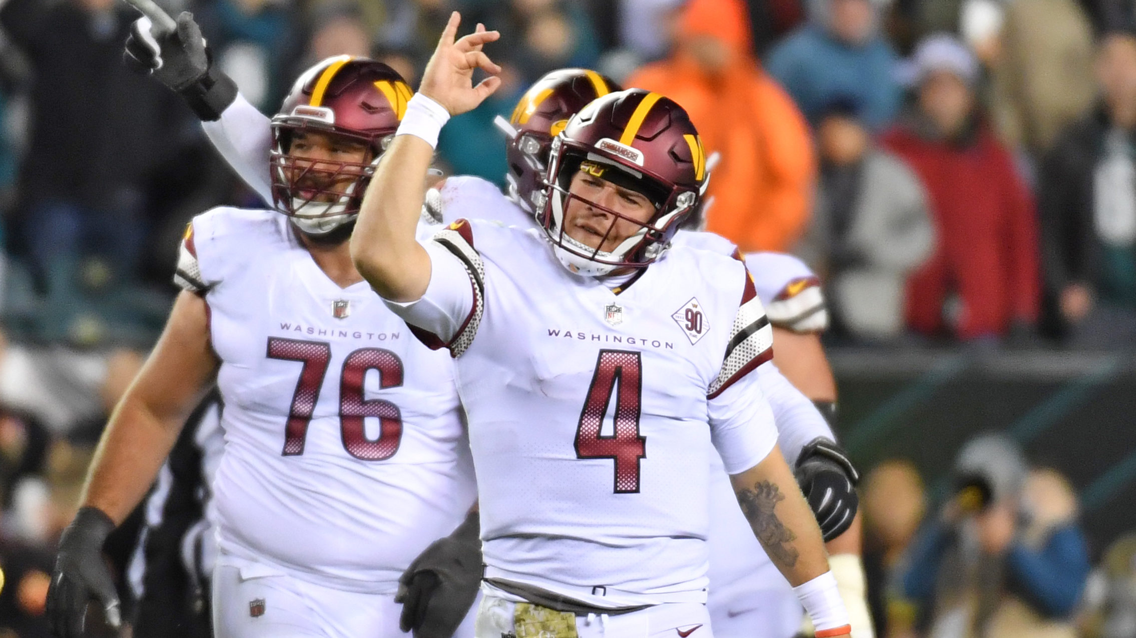 Taylor Heinicke celebrate