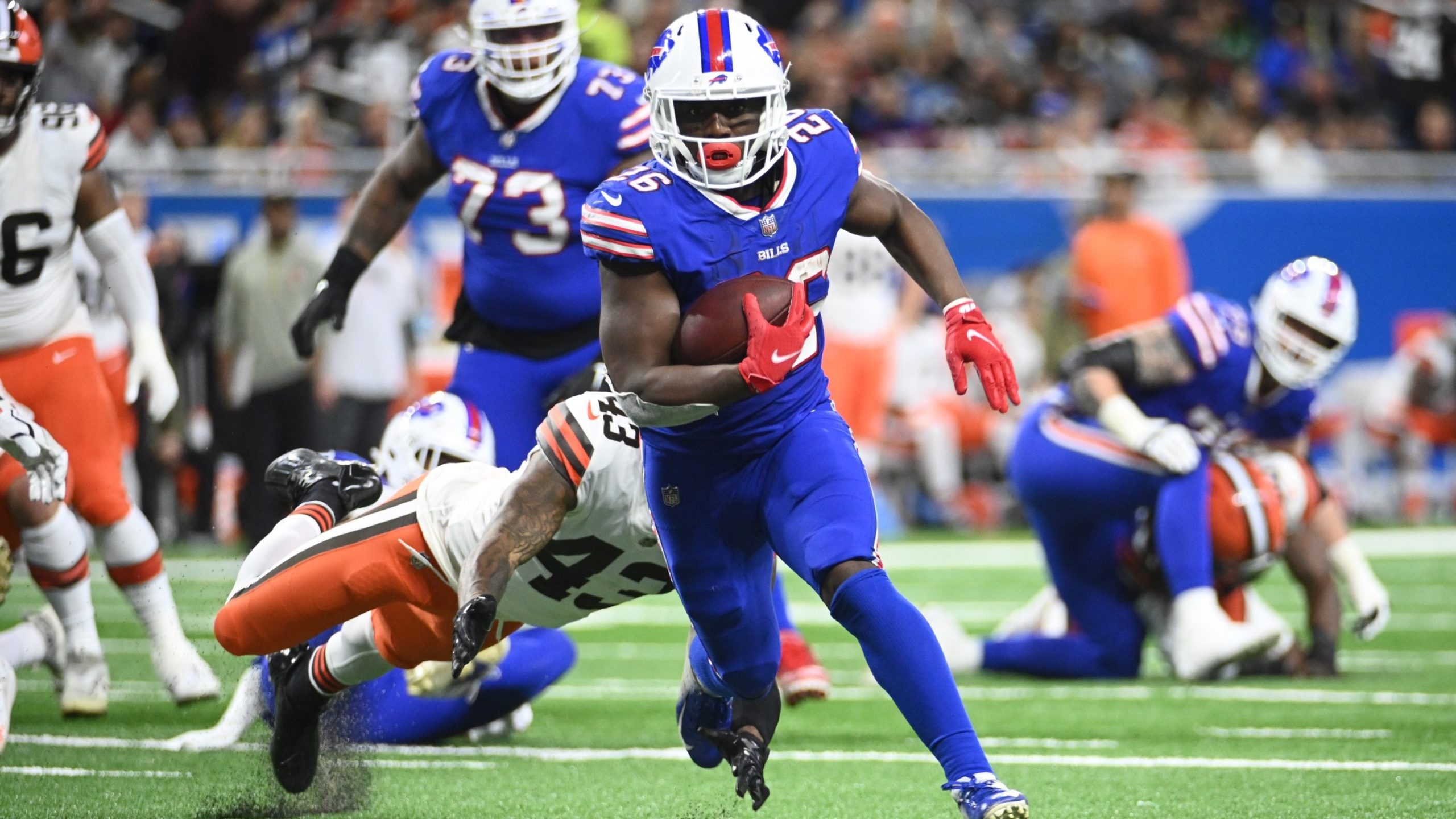 Devin Singletary Bills vs. Browns