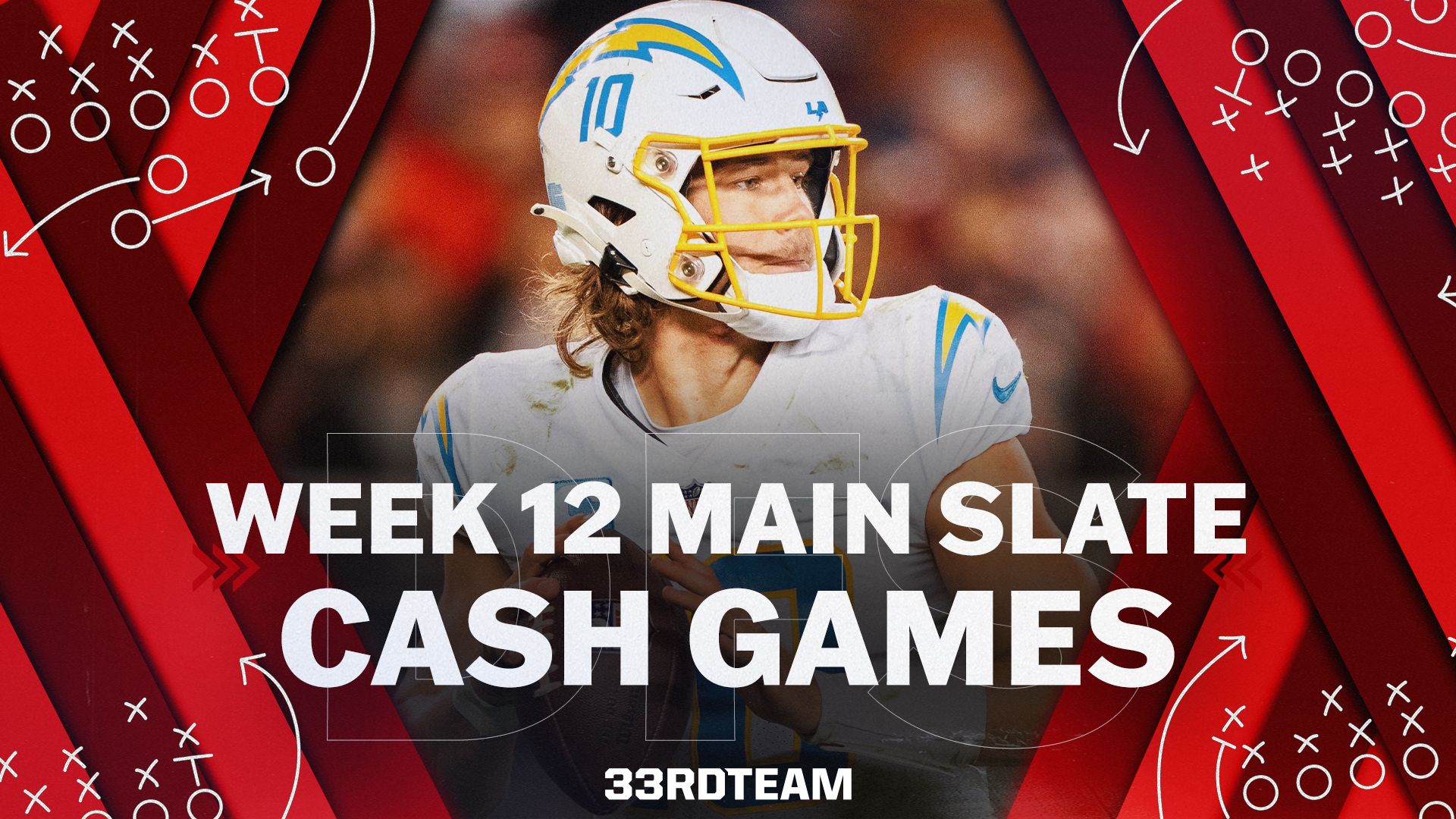 NFL Week 12 Main Slate Cash Games Plays