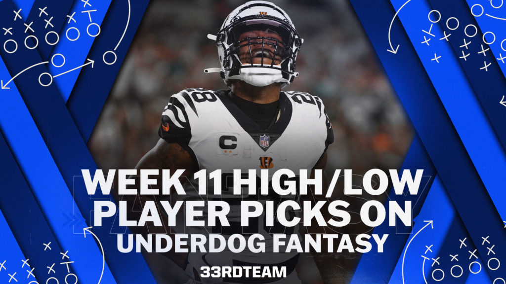 Week 11 Underdog Fantasy Joe Mixon