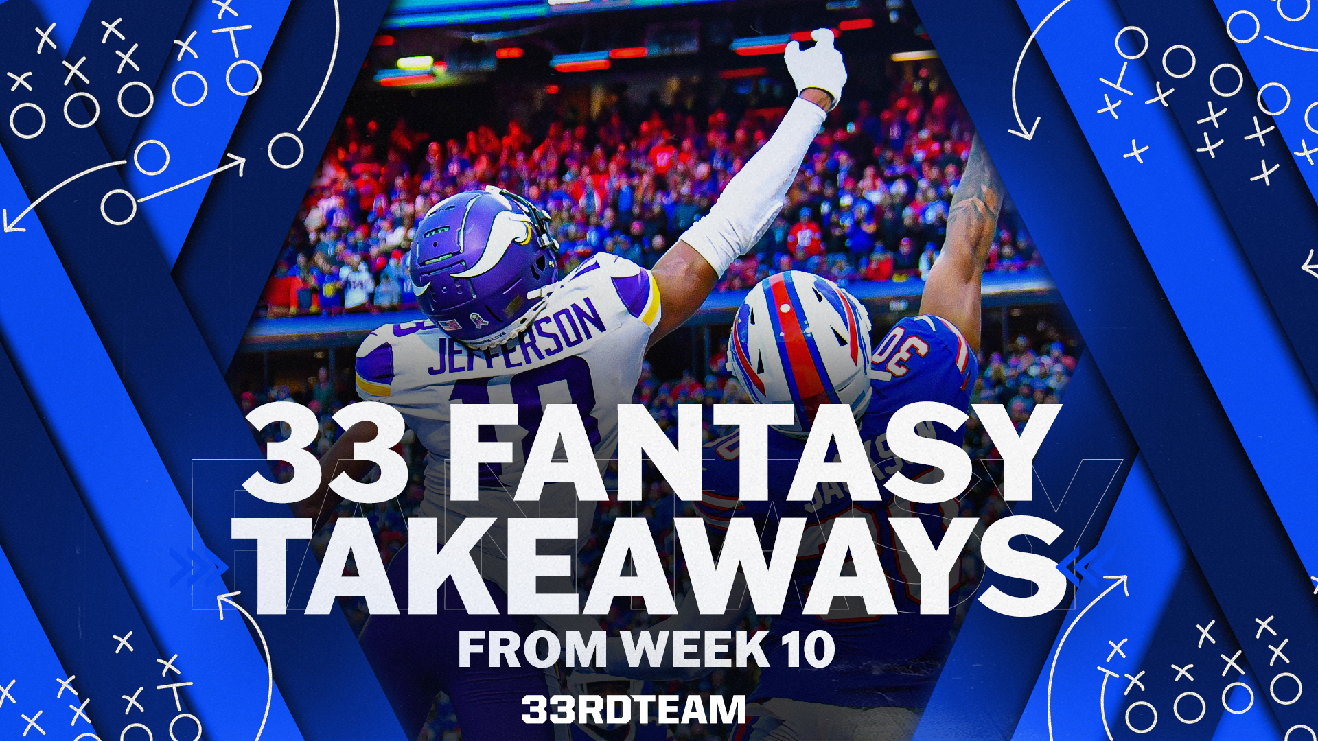 33 Fantasy Football Takeaways From NFL Week 10