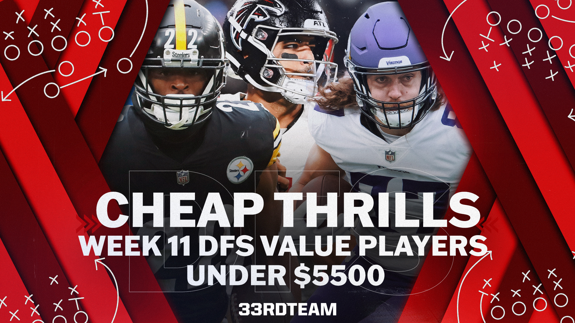 Cheap Thrills: Week 11 DFS Value Players Under $5500