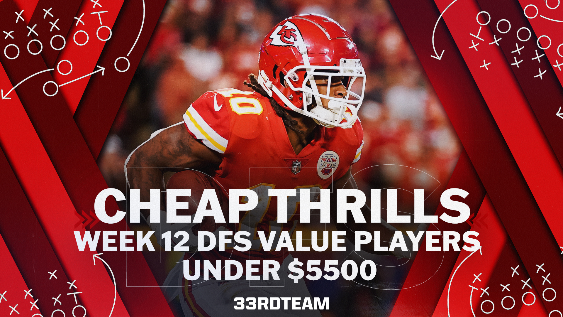 Cheap Thrills: Week 12 DFS Value Players Under $5500