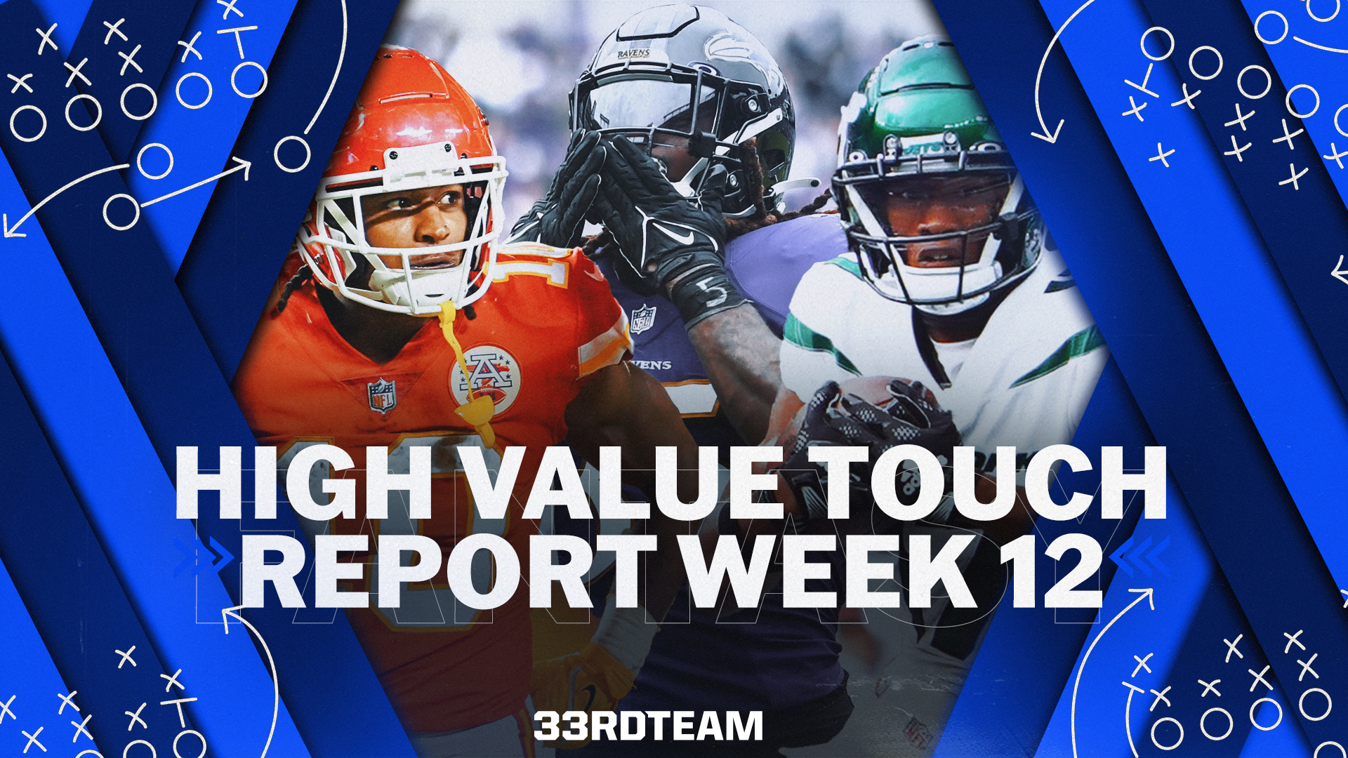 High-Value Touch Report: Week 12 Fantasy Football Rushing, Receiving Data