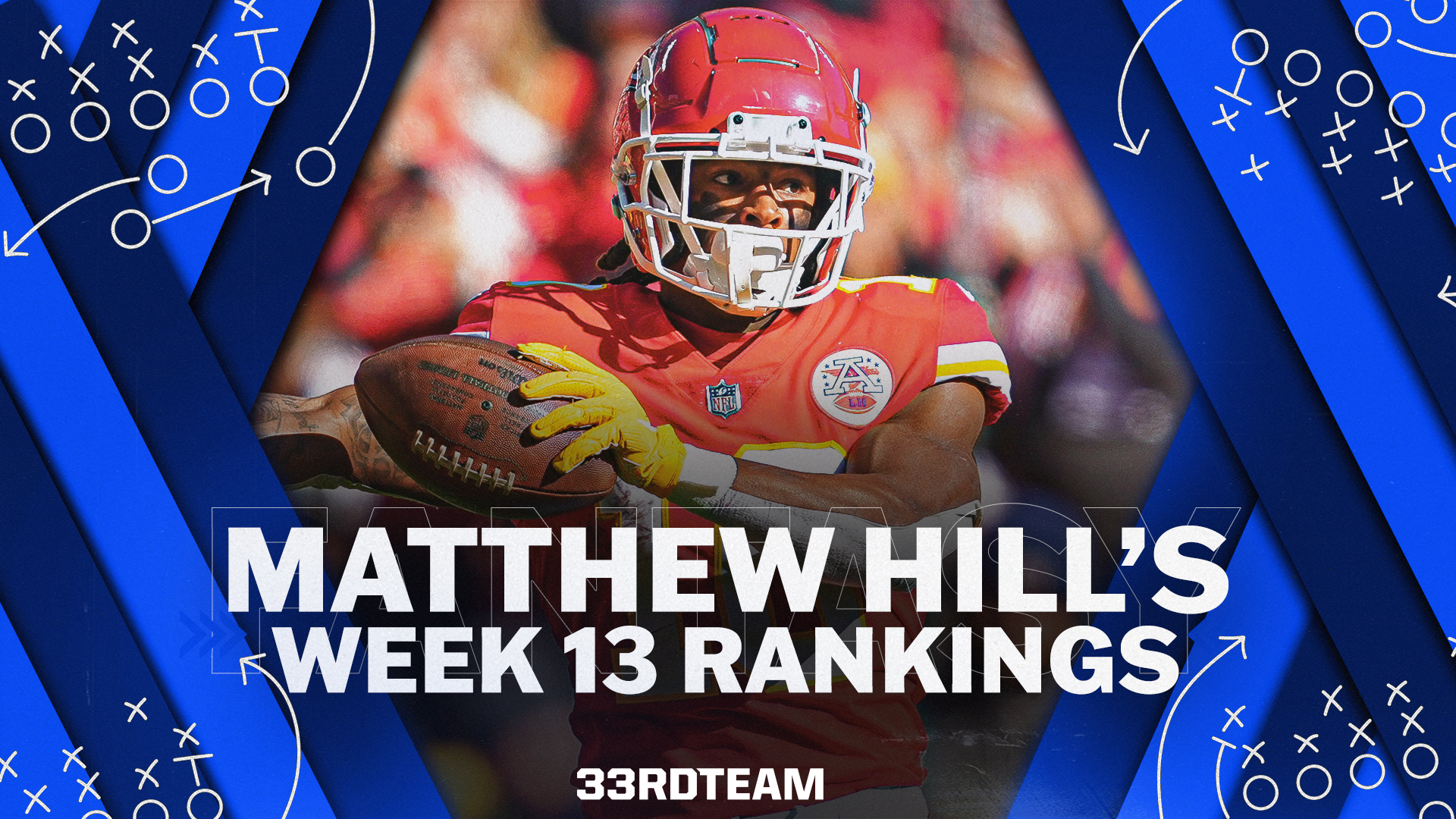 Matthew Hill's Week 13 Rankings