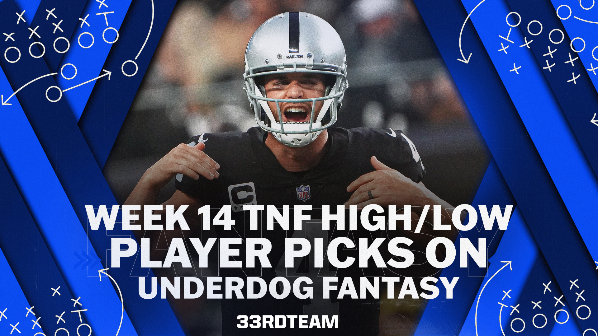 NFL Week 14 Underdog TNF High/Low Player Picks for Raiders vs. Rams