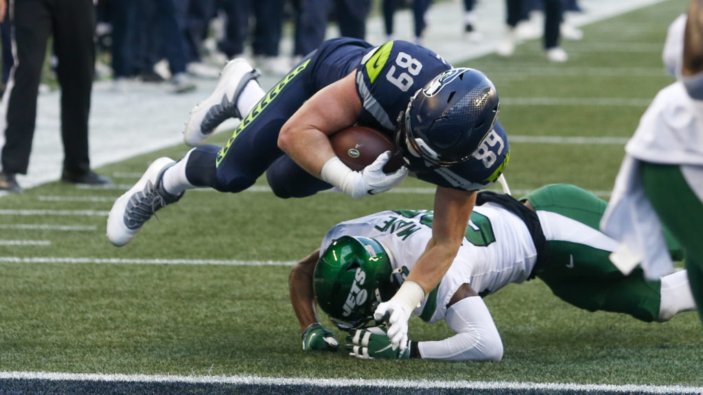 Will Dissly Seahawks vs. Jets 2020