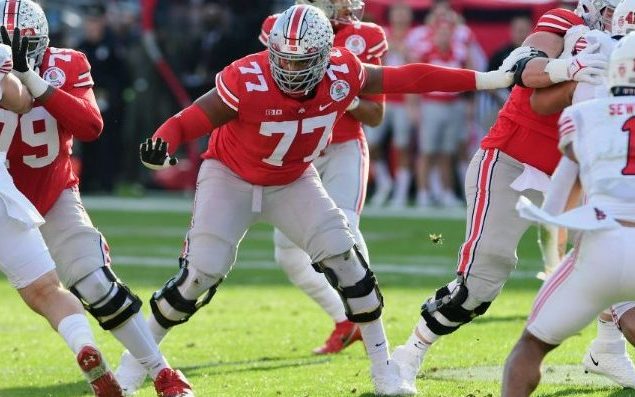 Ohio State offensive tackle Paris Johnson