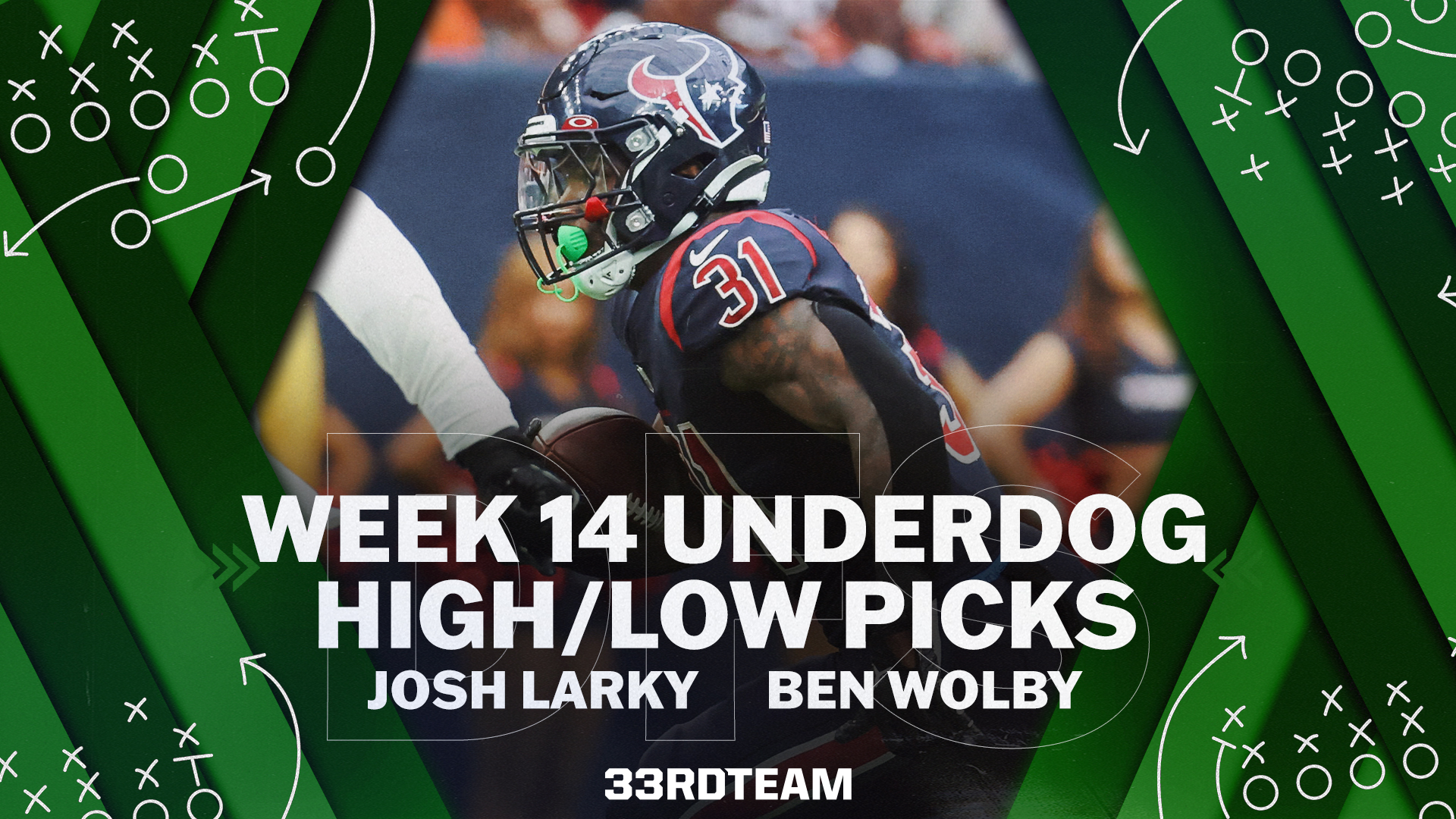 Week 14 Underdog High/Low Picks from Larky and Wolby