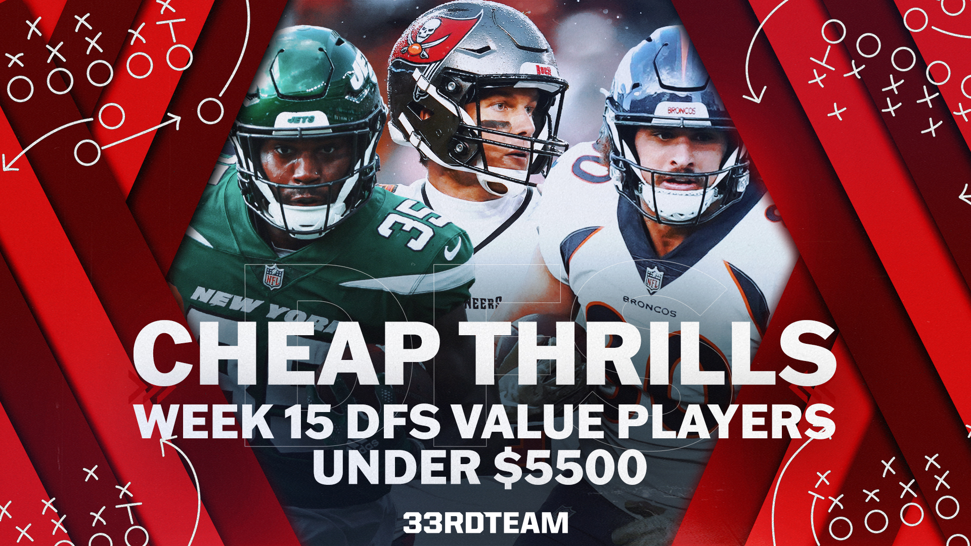 Cheap Thrills: Week 15 DFS Value Players Under $5500