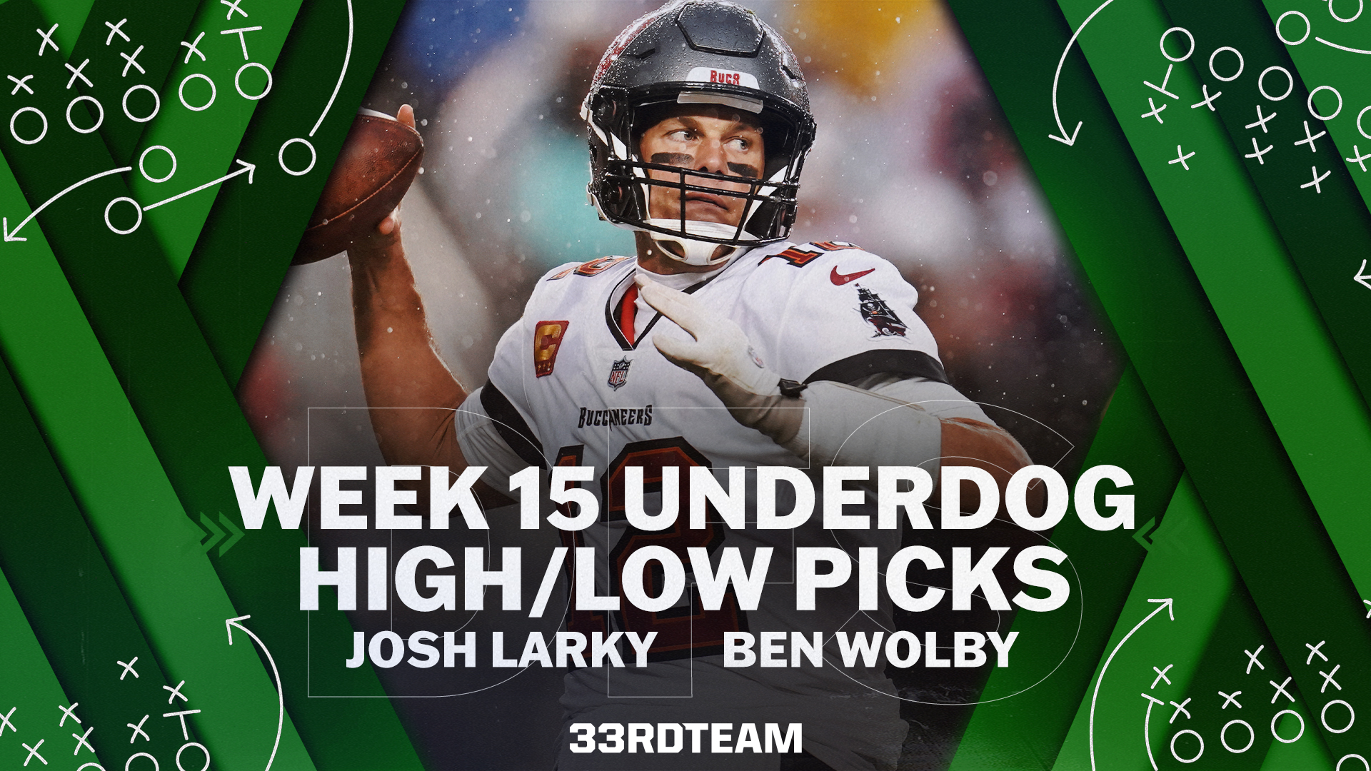 week 15 underdog high/low picks