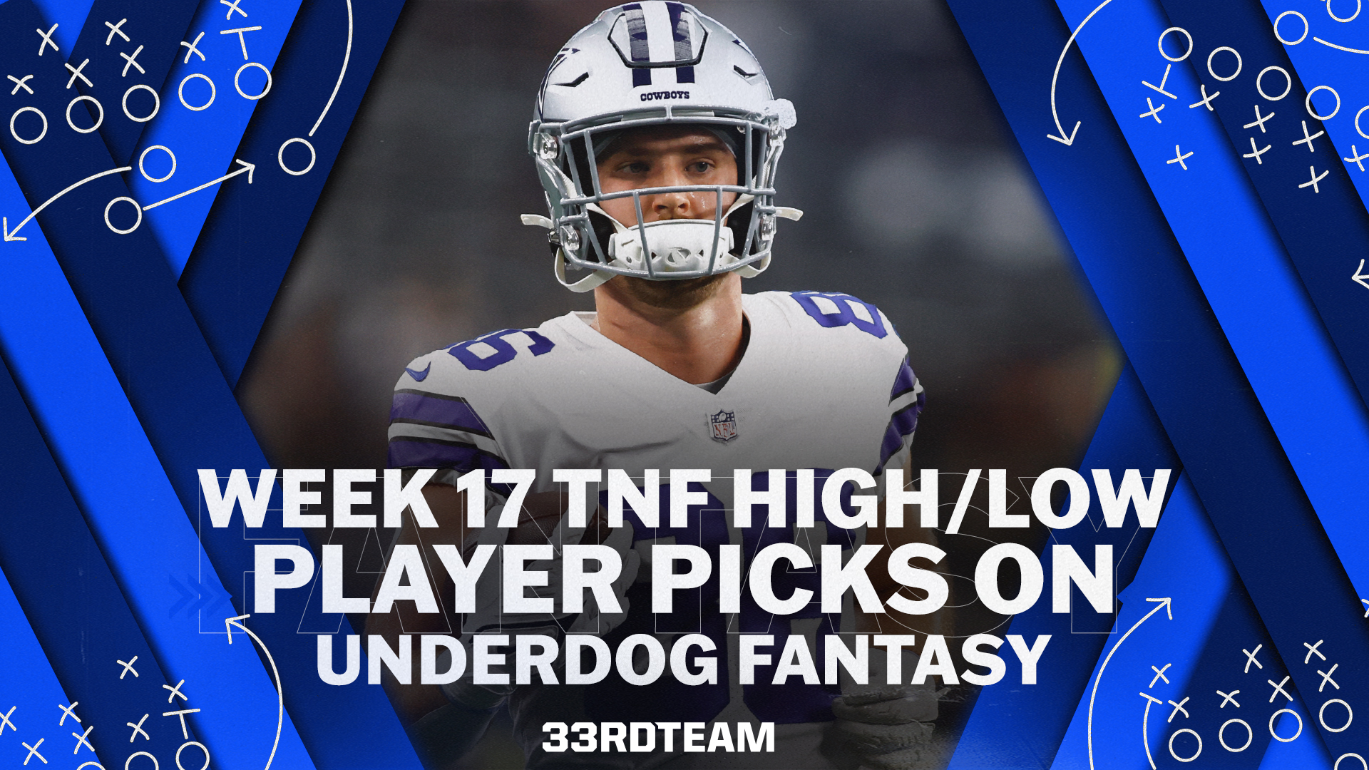 Week 17 TNF Underdog Fantasy Picks for Cowboys vs. Titans