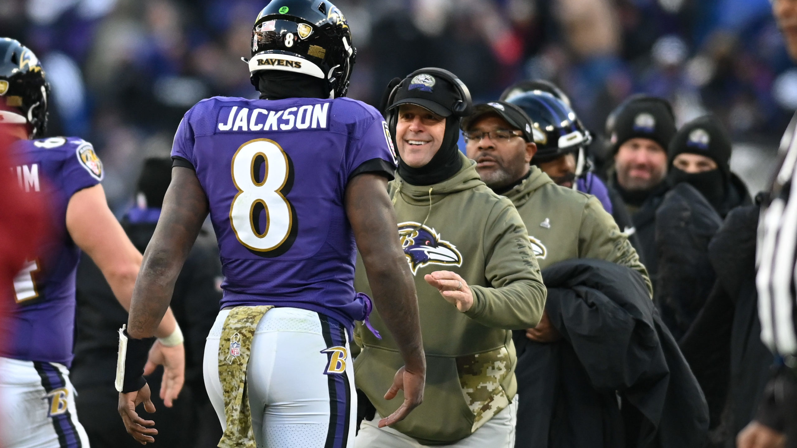 Ravens’ Harbaugh: 200% Chance Lamar Jackson Stays