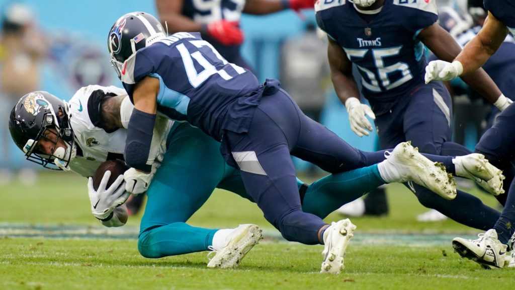 Andrew Adams Evan Engram Titans vs. Jaguars