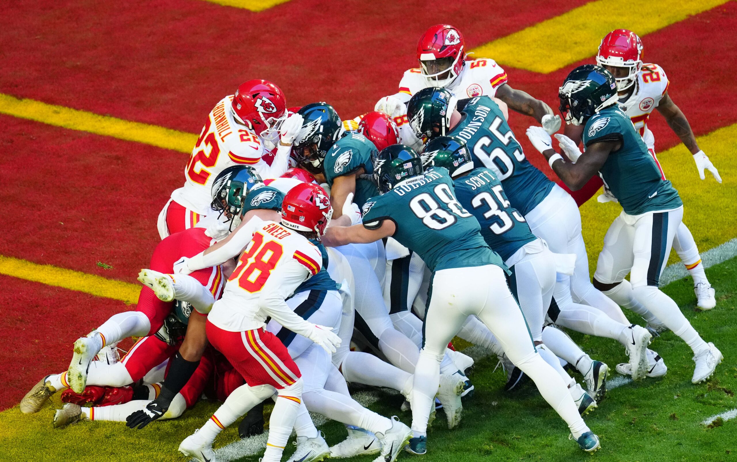 Jalen Hurts quarterback push Super Bowl LVII