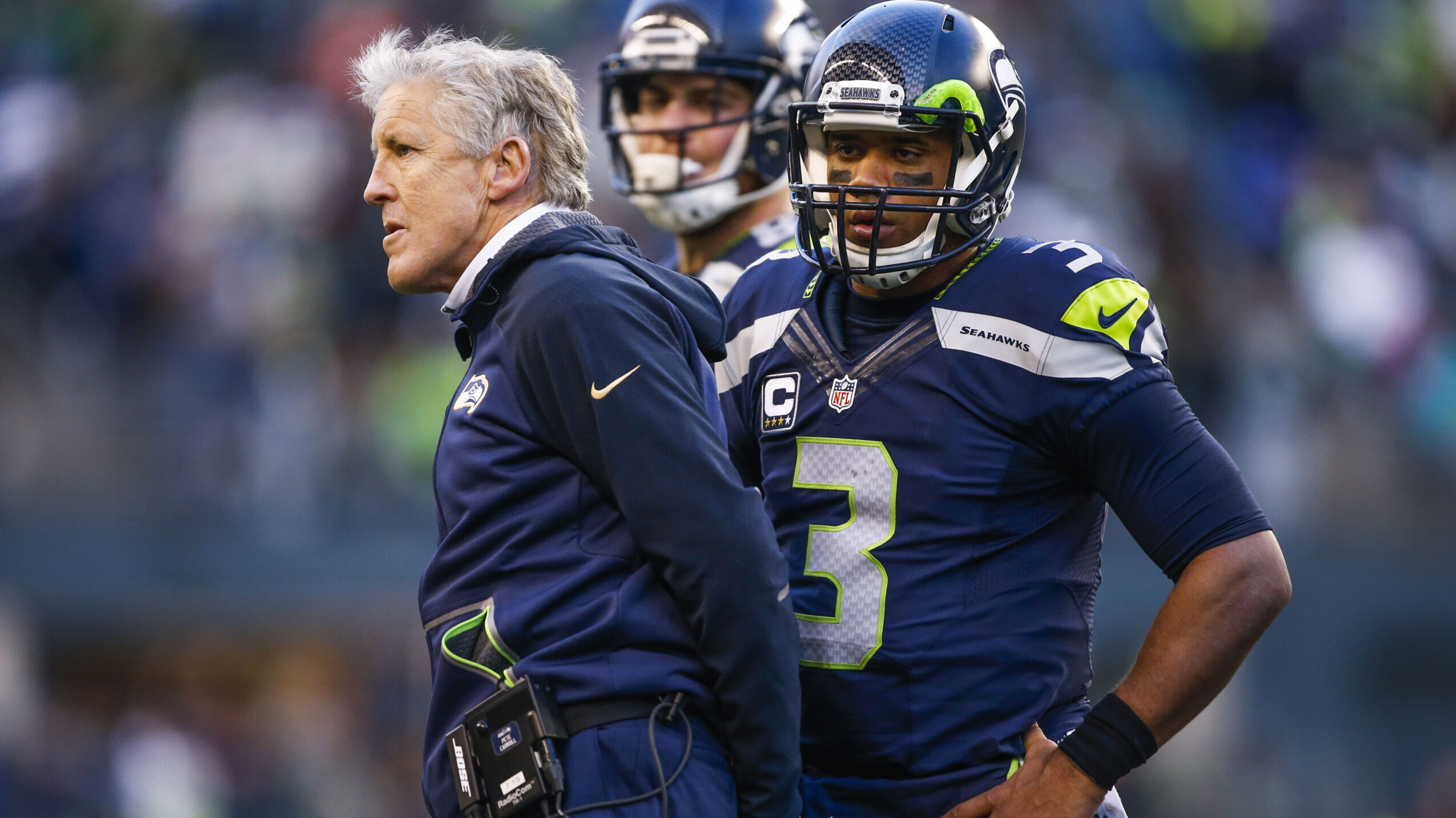 QB Russell Wilson Pete Carroll