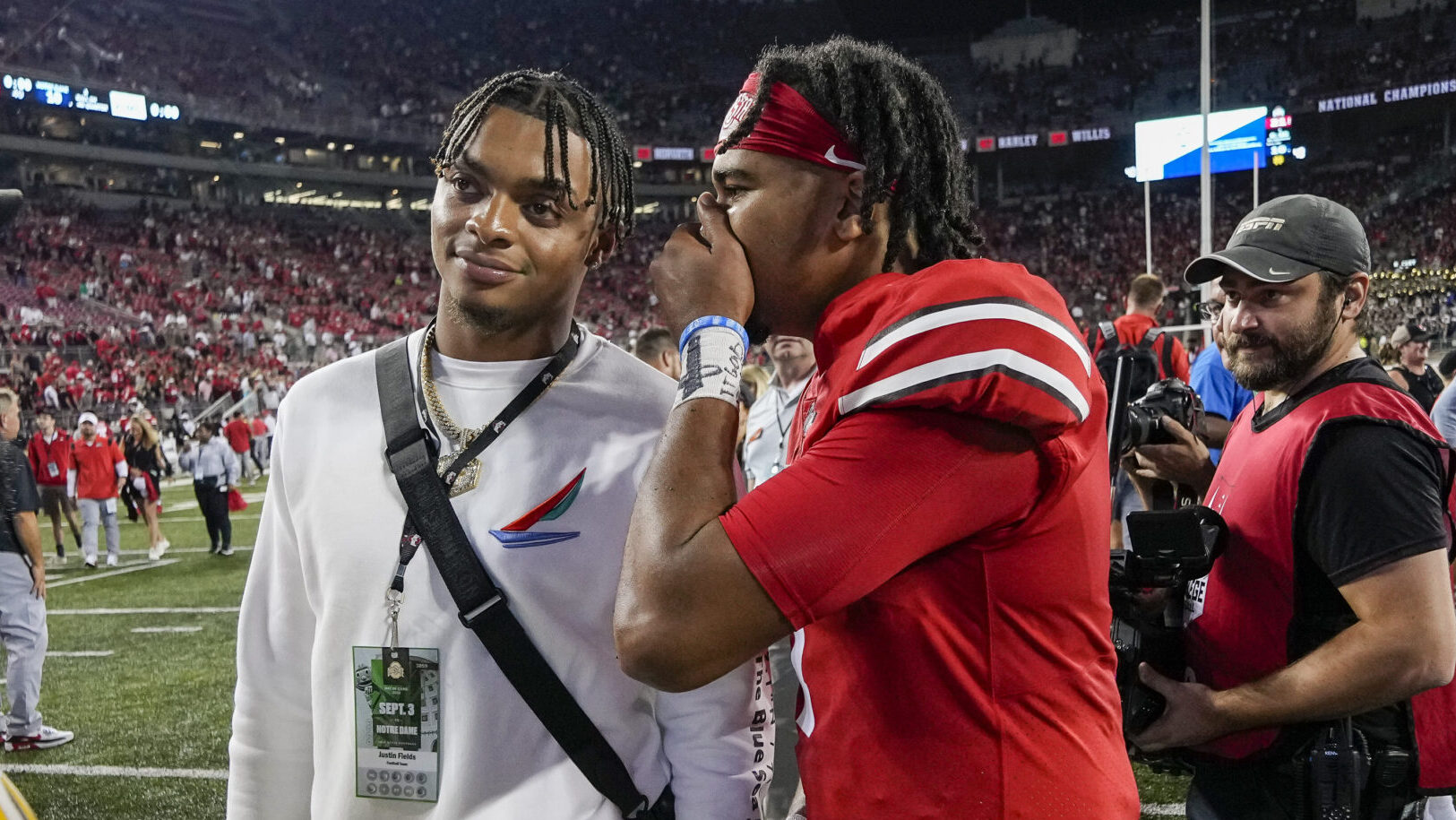 Ohio State QBs Justin Fields, C.J. Stroud