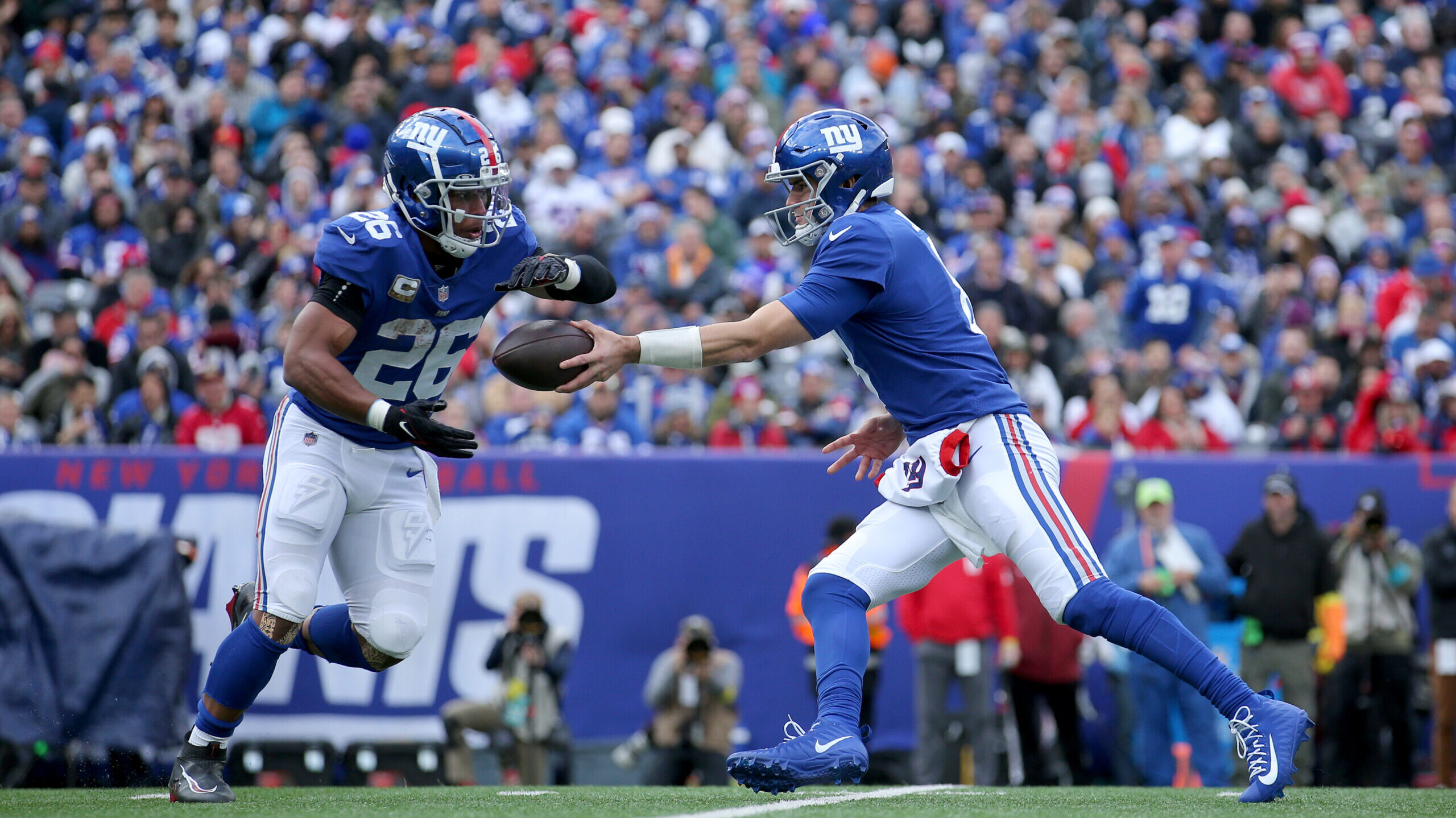 Giants QB Daniel Jones and RB Saquon Barkley