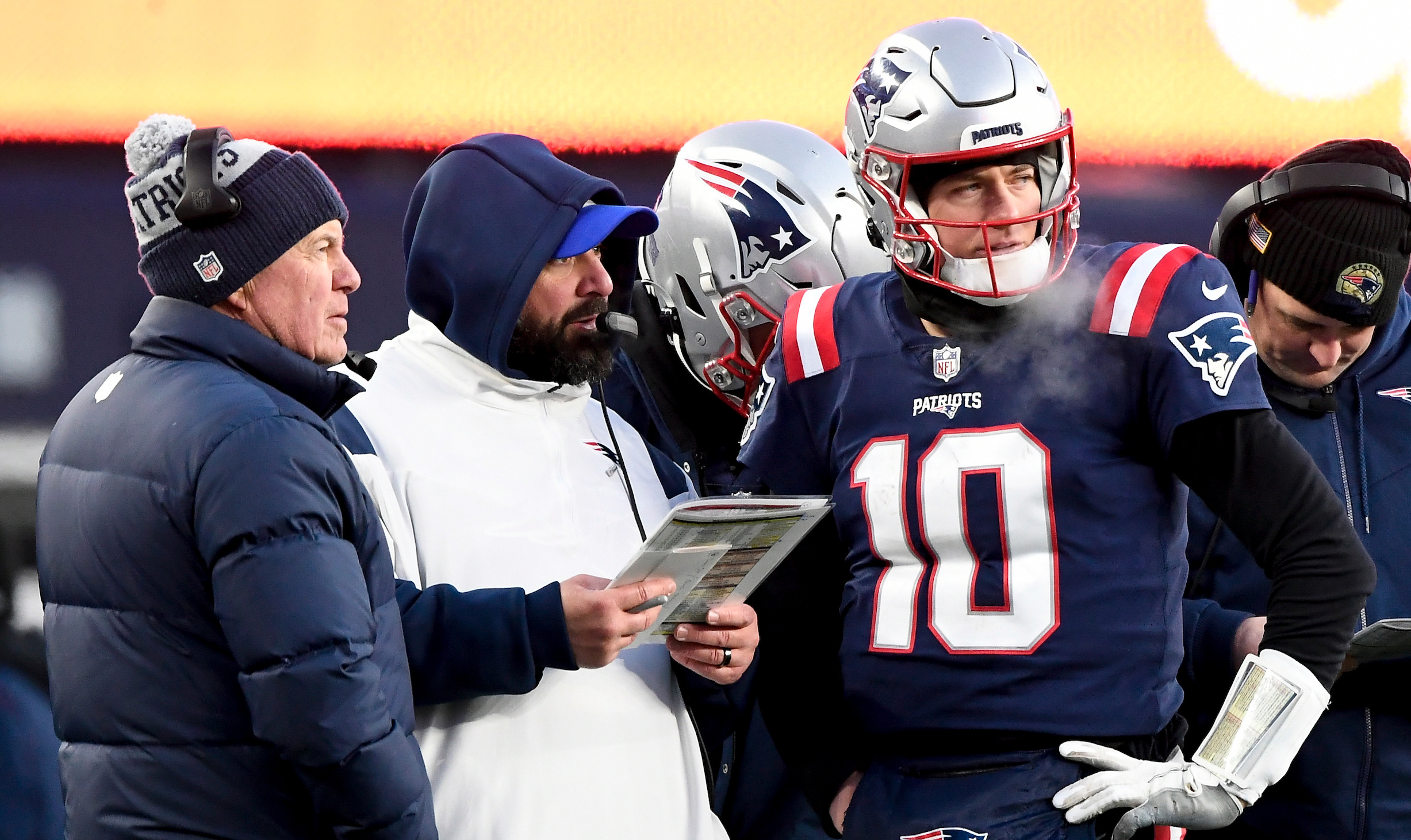 Bill Belichick and Mac Jones, New England Patriots