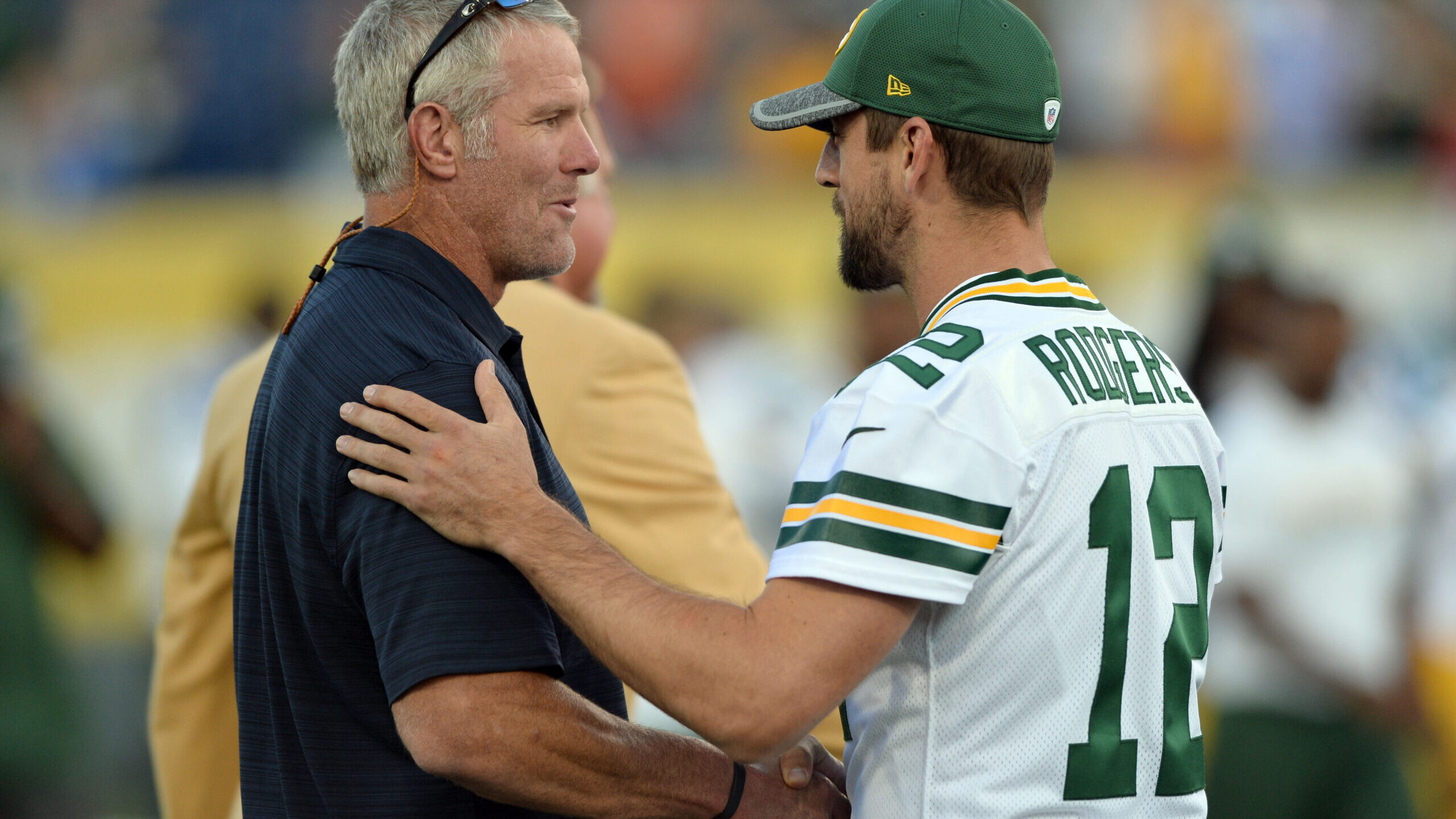 Brett Favre Aaron Rodgers Green Bay Packers QB