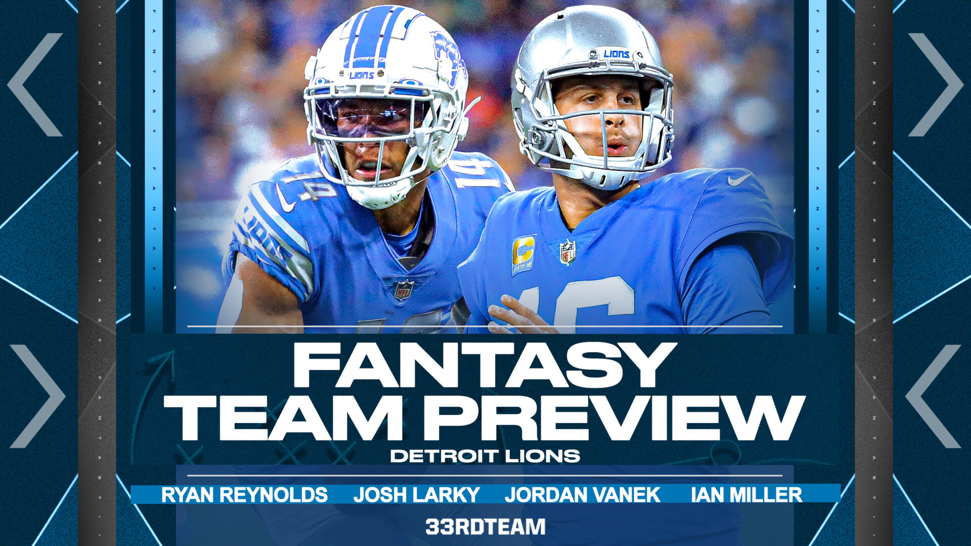 Detroit Lions fantasy team preview graphic