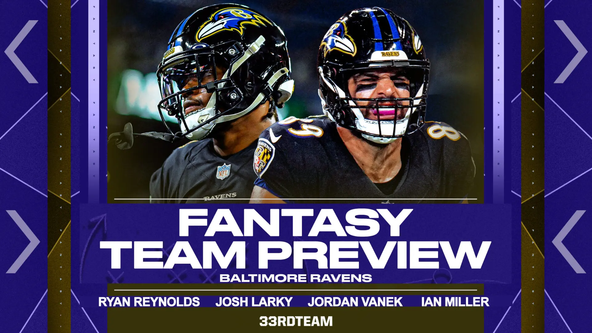 Ravens vs Jets Fantasy Football Worksheet, Week 1