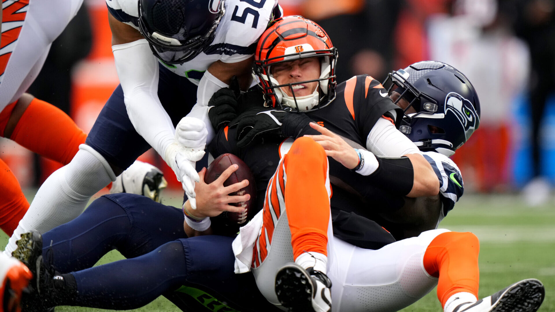 Joe Burrow sacked vs. Seattle Seahawks