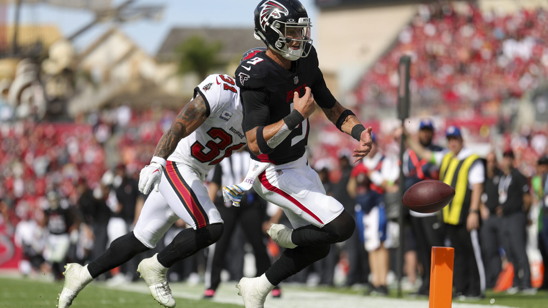 Atlanta Falcons quarterback Desmond Ridder