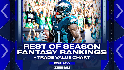 Fantasy Football 2022: Week 10 Trade Values Chart and rest of season  rankings at all positions 