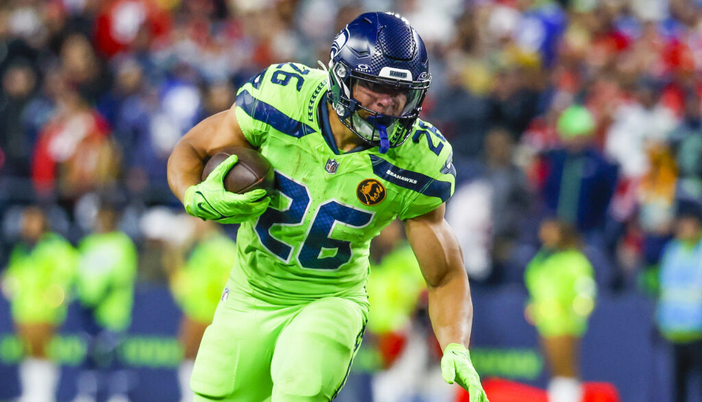 Seattle Seahawks RB Zach Charbonnet