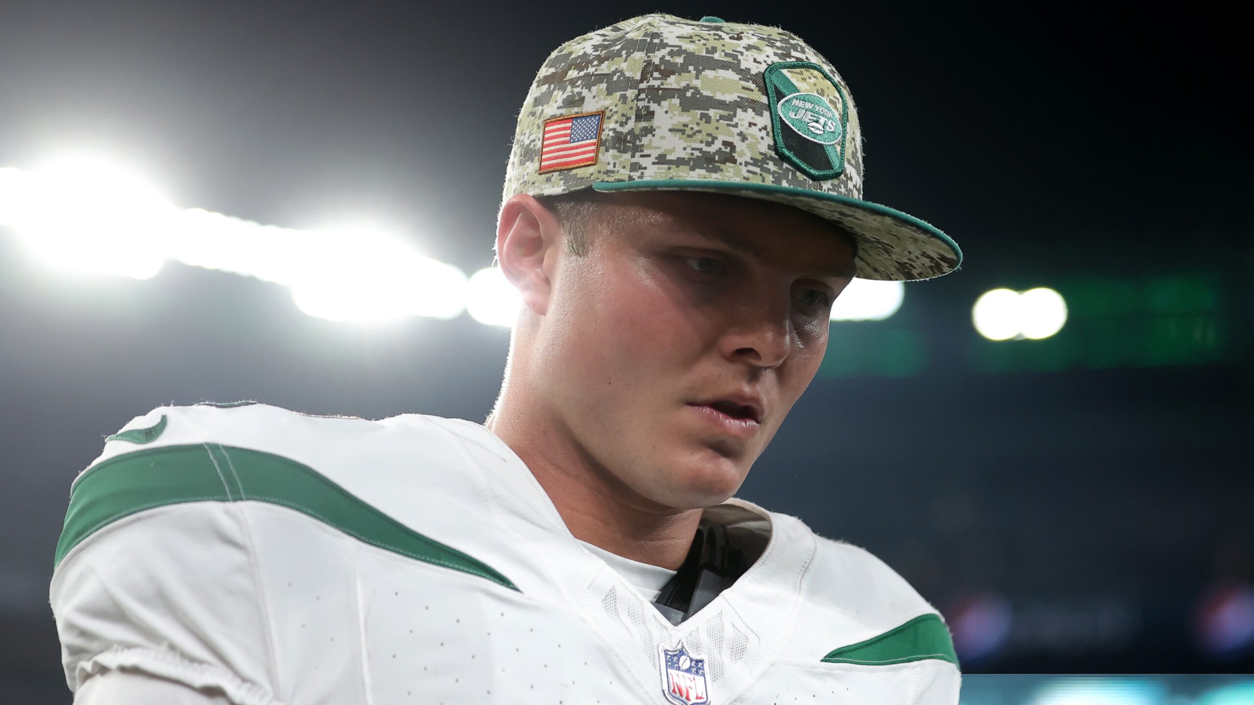 Jets Failed Zach Wilson/ Zach Wilson looks sad following loss to Bills