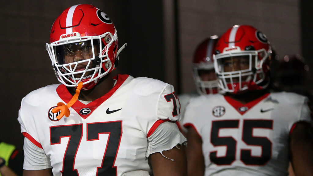 Georgia offensive lineman Sedrick Van Pran