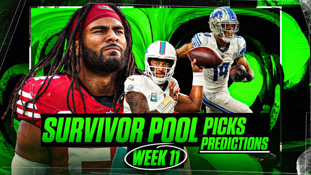 Week 11 Survivor Pool Picks, featuring Fred Warner, Tua Tagovailoa and Amon-Ra St. Brown