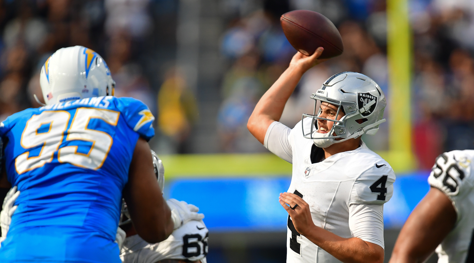 Las Vegas Raiders quarterback Aidan O'Connell